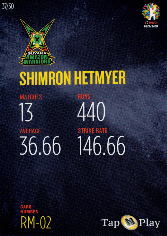 Shimron Hetmyer back