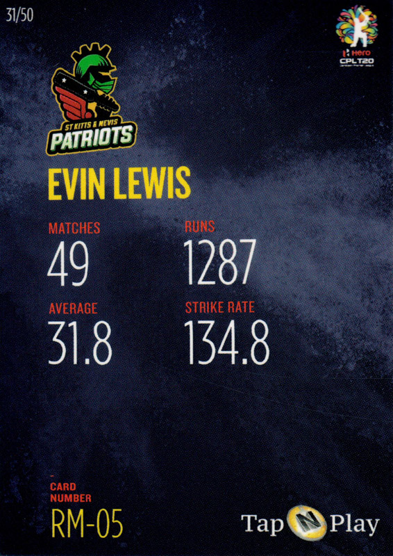 Evin Lewis back