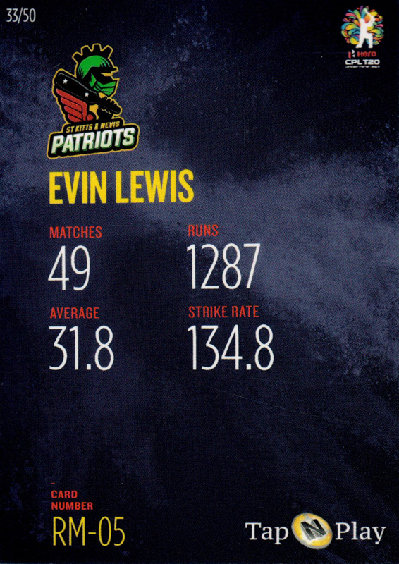 Evin Lewis back
