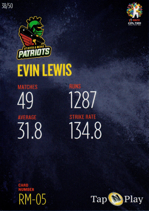 Evin Lewis back