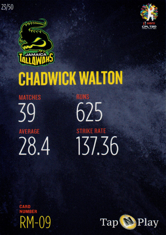 Chadwick Walton back