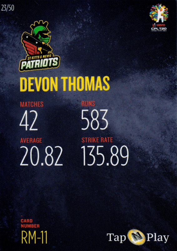 Devon Thomas back