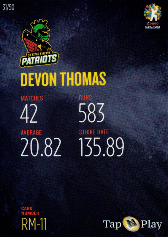Devon Thomas back