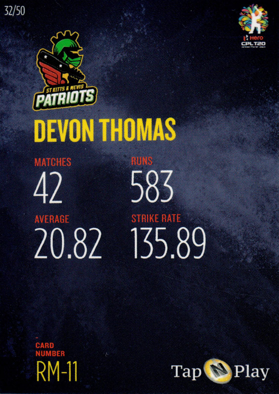 Devon Thomas back