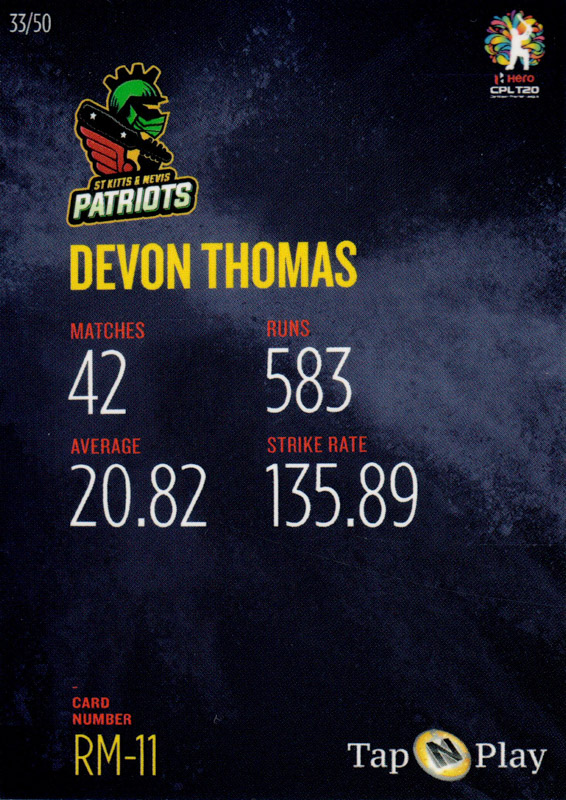 Devon Thomas back