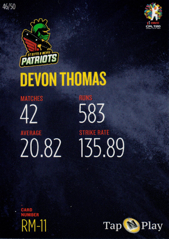 Devon Thomas back