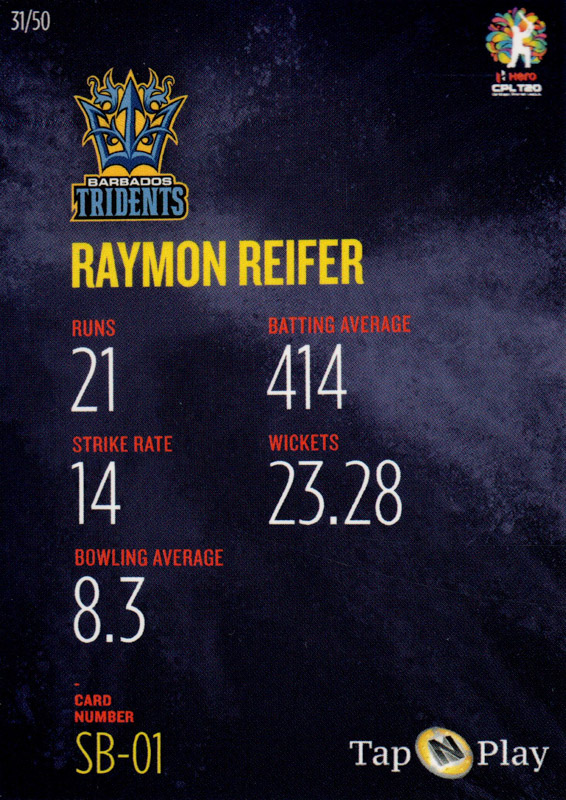 Raymon Reifer back