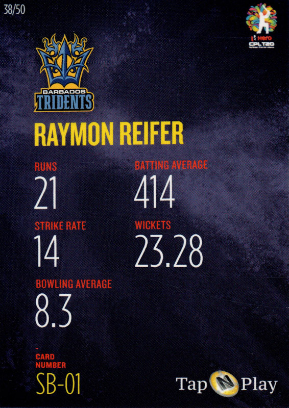 Raymon Reifer back