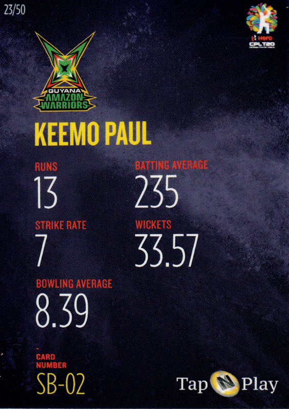 Keemo Paul back