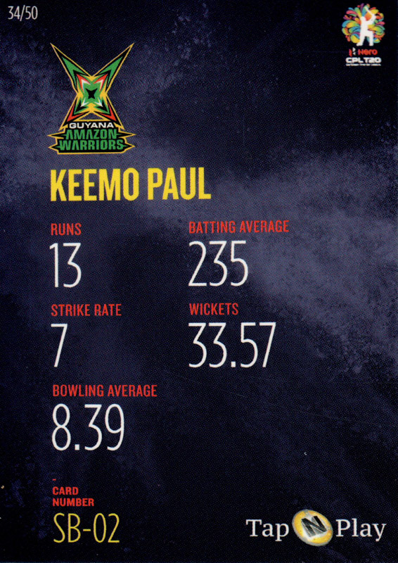 Keemo Paul back