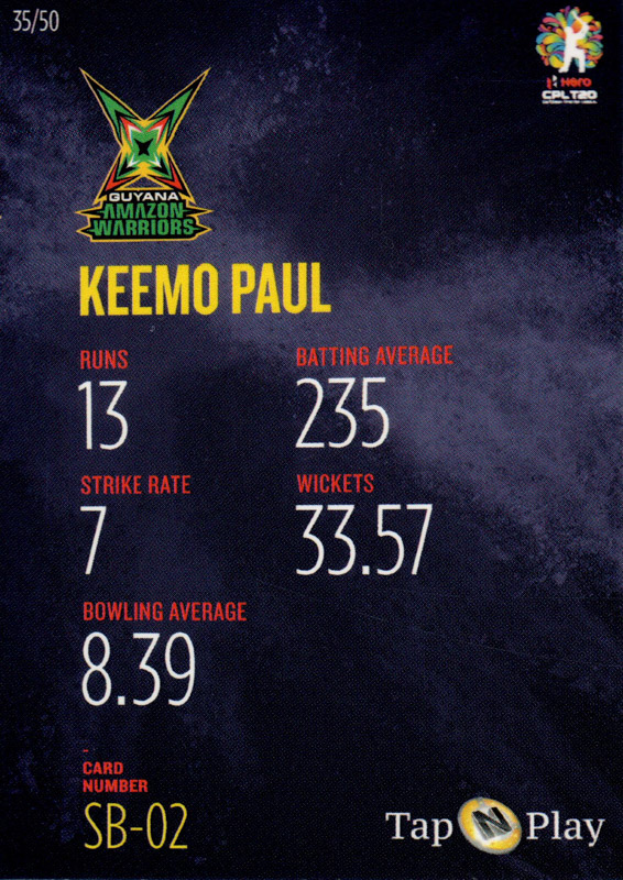 Keemo Paul back