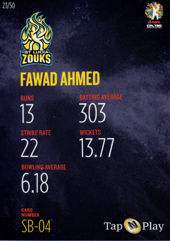 Fawad Ahmed back