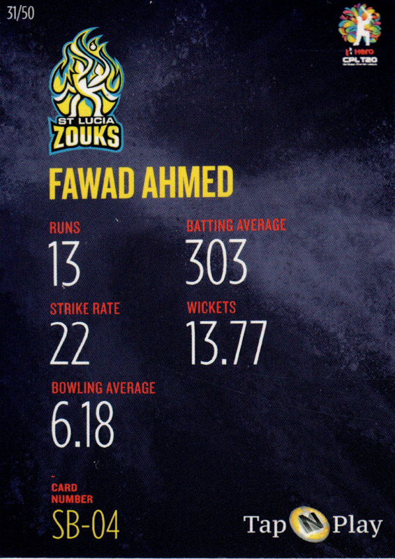 Fawad Ahmed back