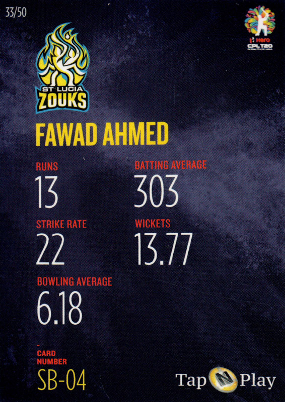 Fawad Ahmed back