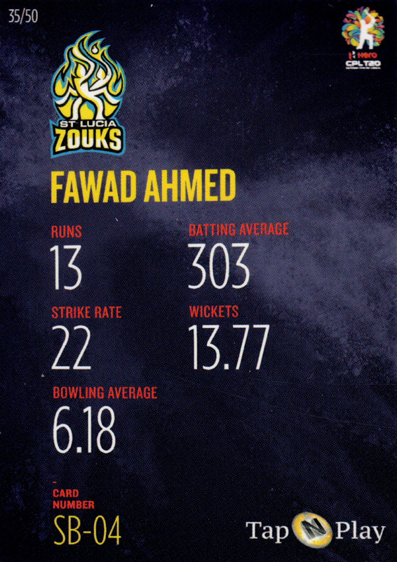 Fawad Ahmed back