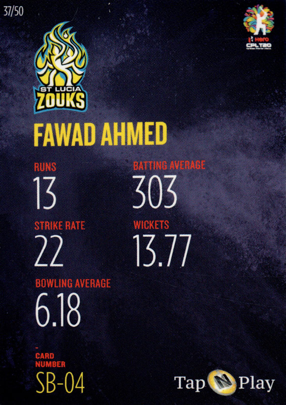 Fawad Ahmed back