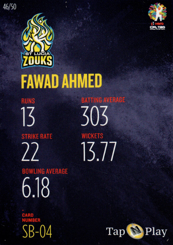 Fawad Ahmed back