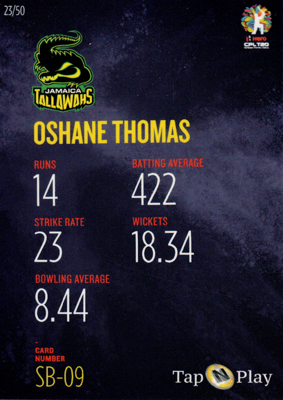Oshane Thomas back