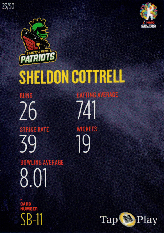 Sheldon Cottrell back