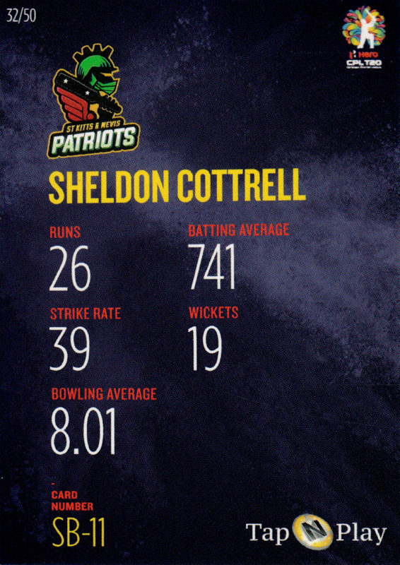 Sheldon Cottrell back