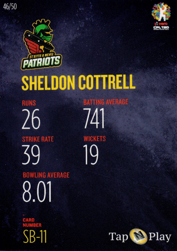 Sheldon Cottrell back