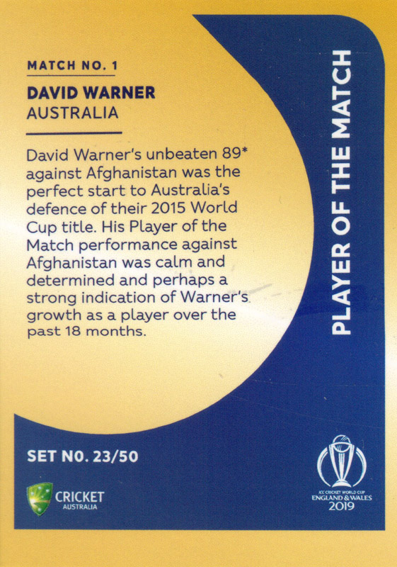 David Warner back