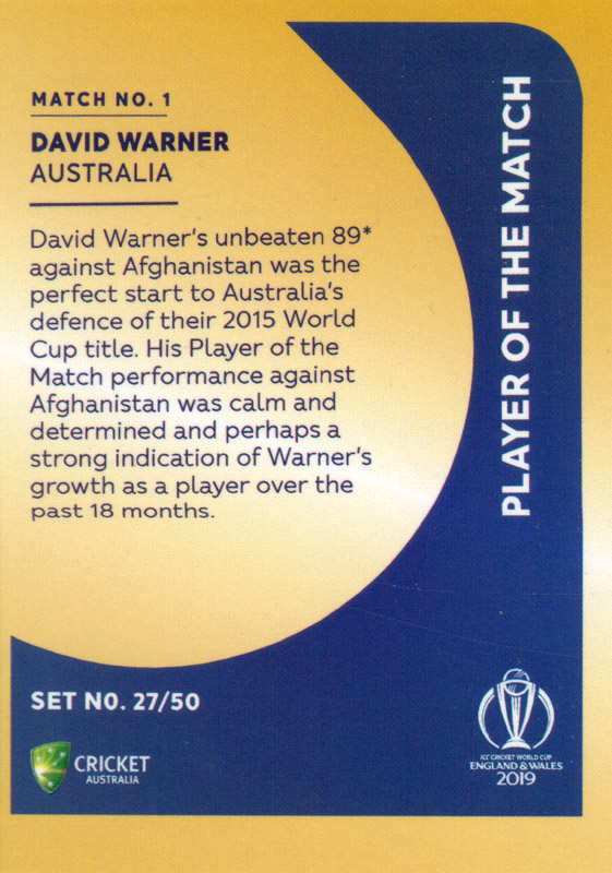 David Warner back