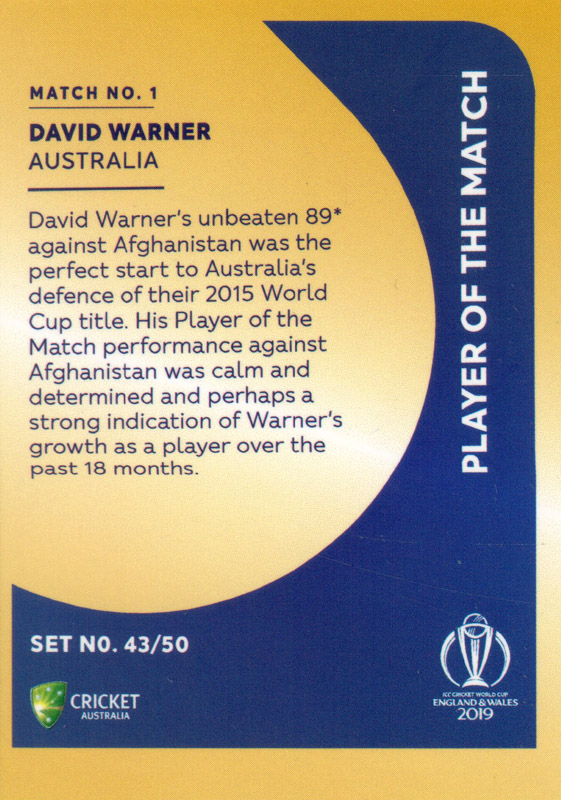 David Warner back