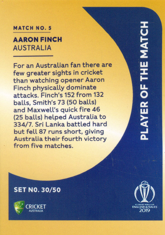 Aaron Finch back