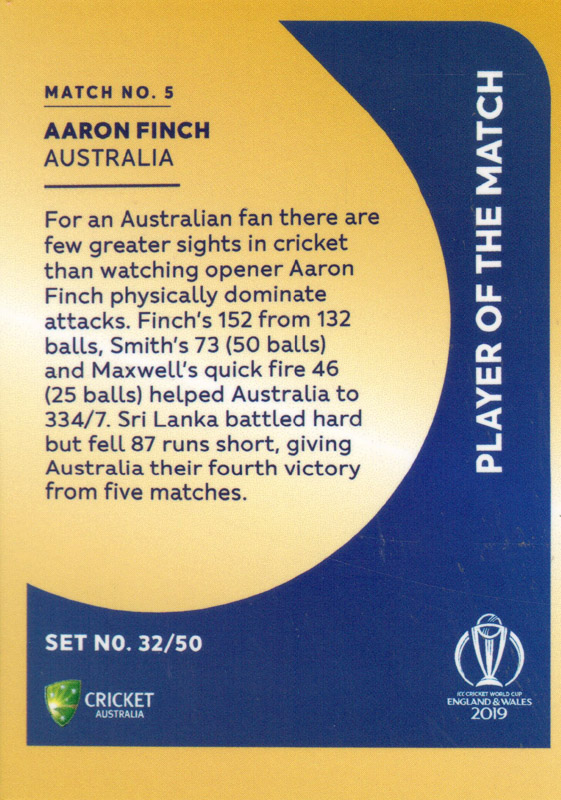 Aaron Finch back