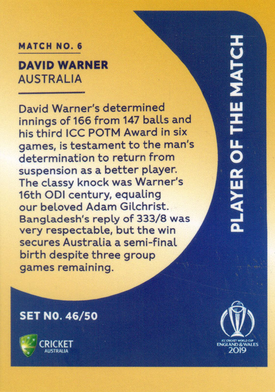 David Warner back