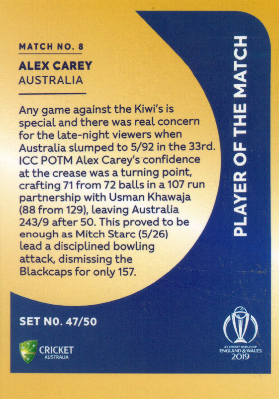 Alex Carey back