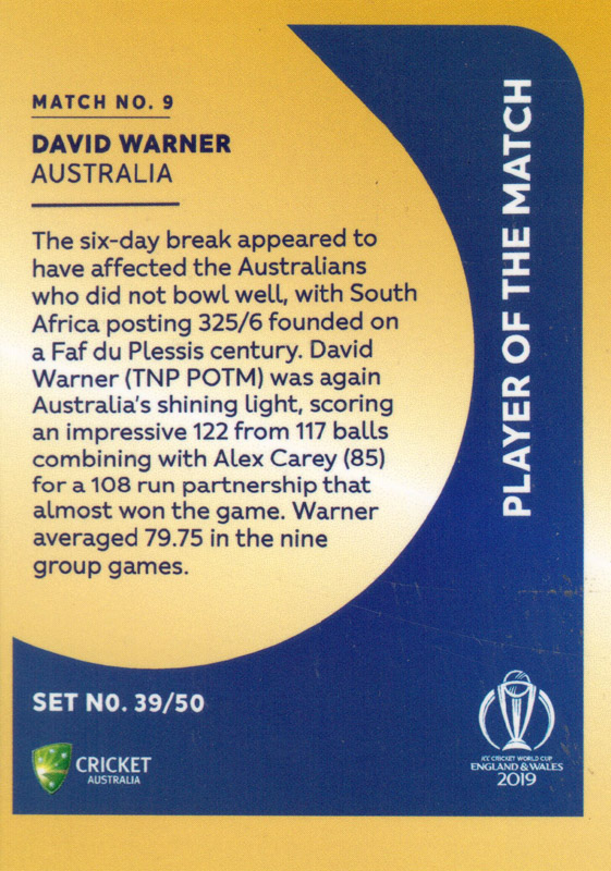 David Warner back