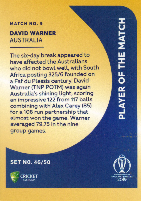 David Warner back