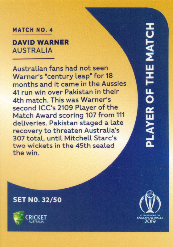 David Warner back