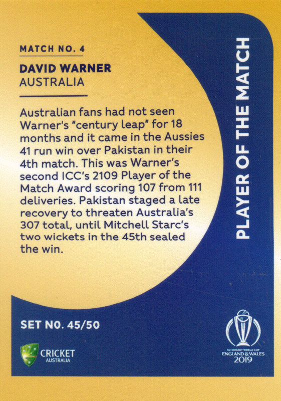 David Warner back