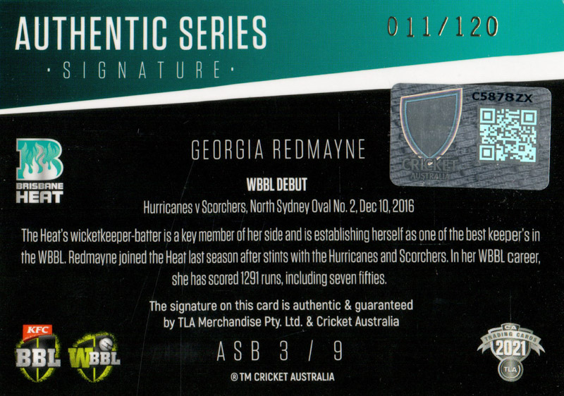 Georgia Redmayne back