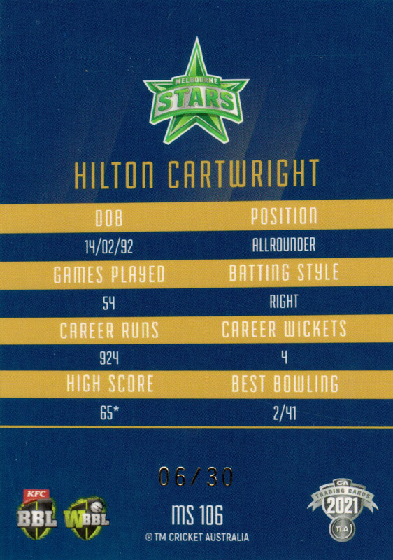 Hilton Cartwright back