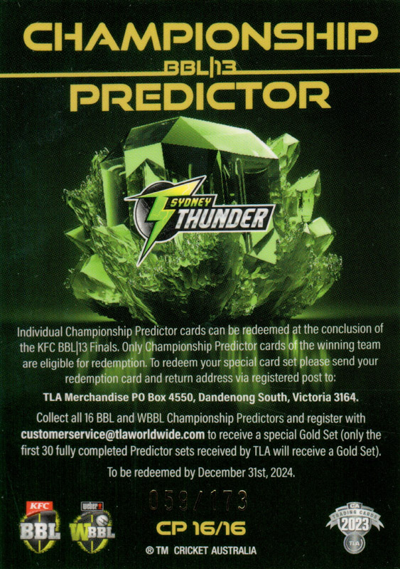 Sydney Thunder back