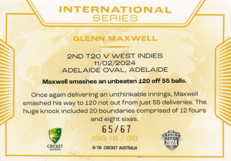Glenn Maxwell back
