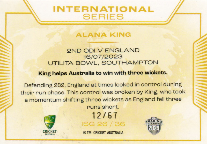 Alana King back