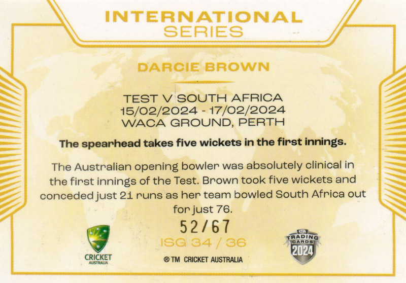 Darcie Brown back