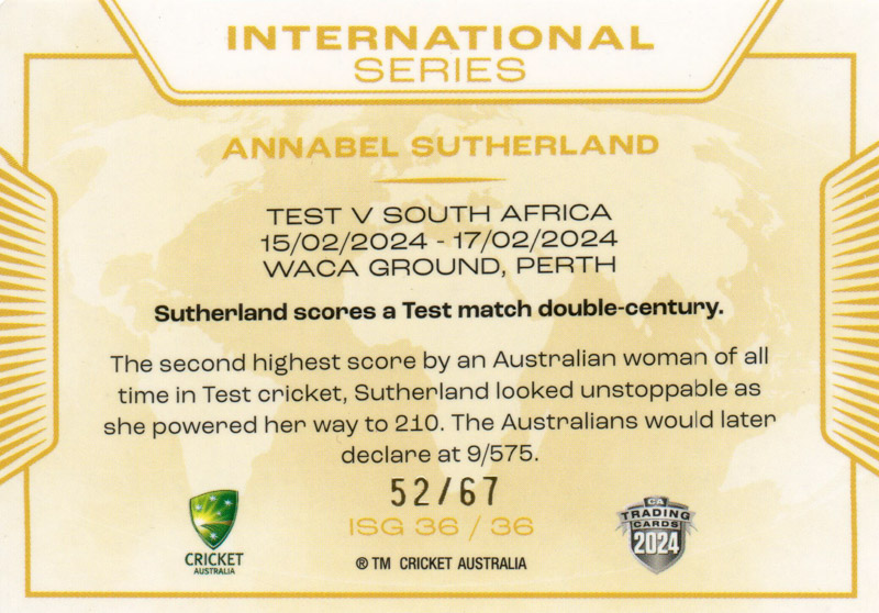 Annabel Sutherland back