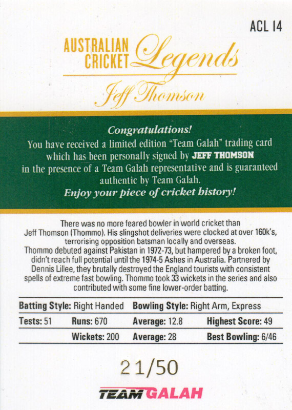 Jeff Thomson back