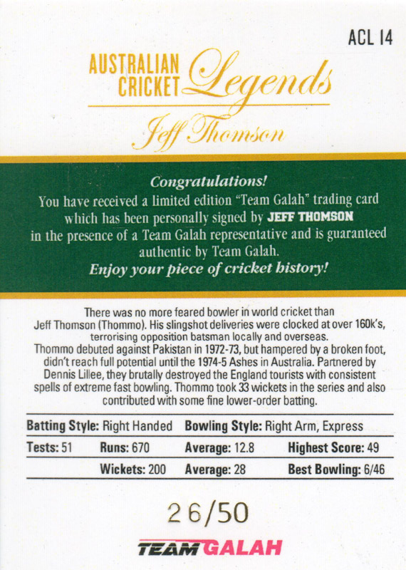 Jeff Thomson back