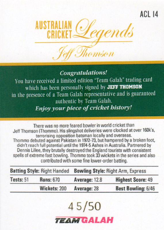 Jeff Thomson back