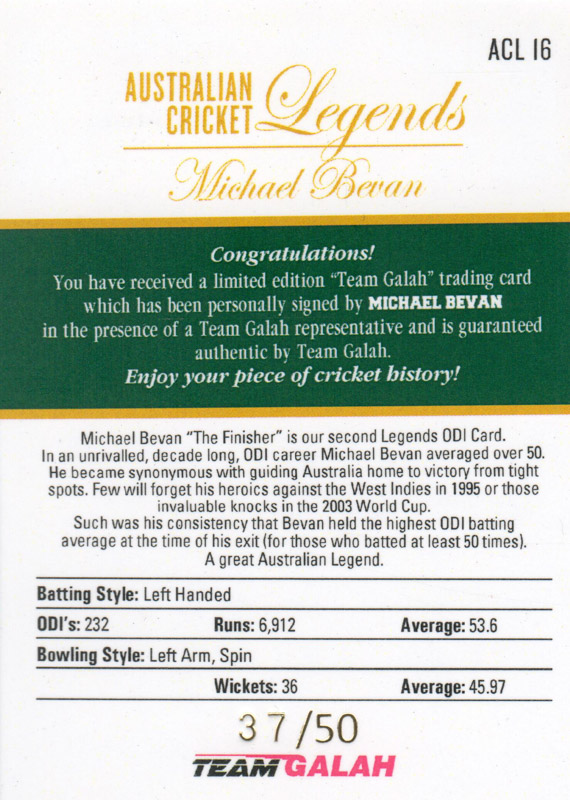 Michael Bevan back