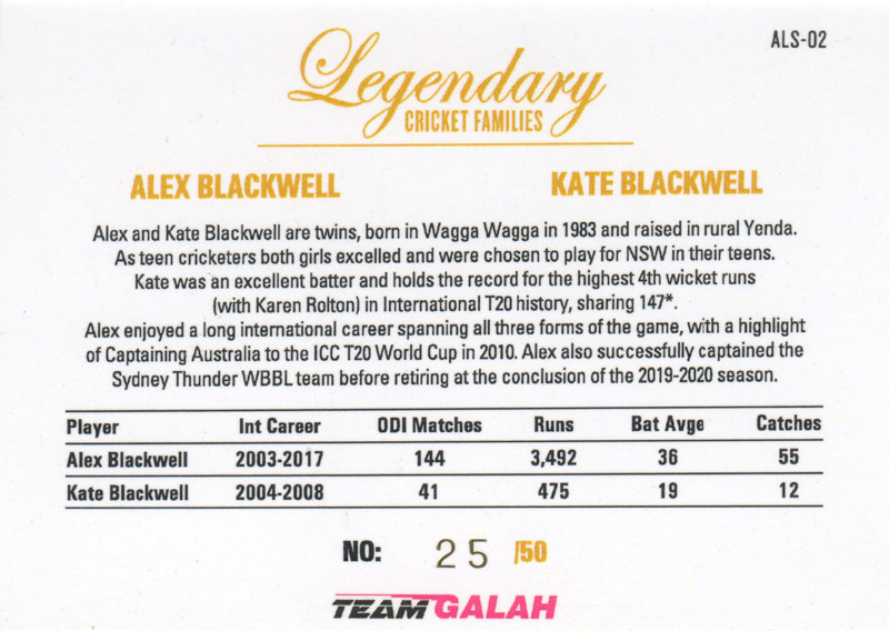 Alex Blackwell & Kate Blackwell - Design 1 back