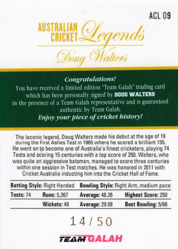 Doug Walters back