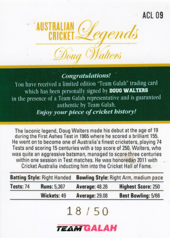 Doug Walters back
